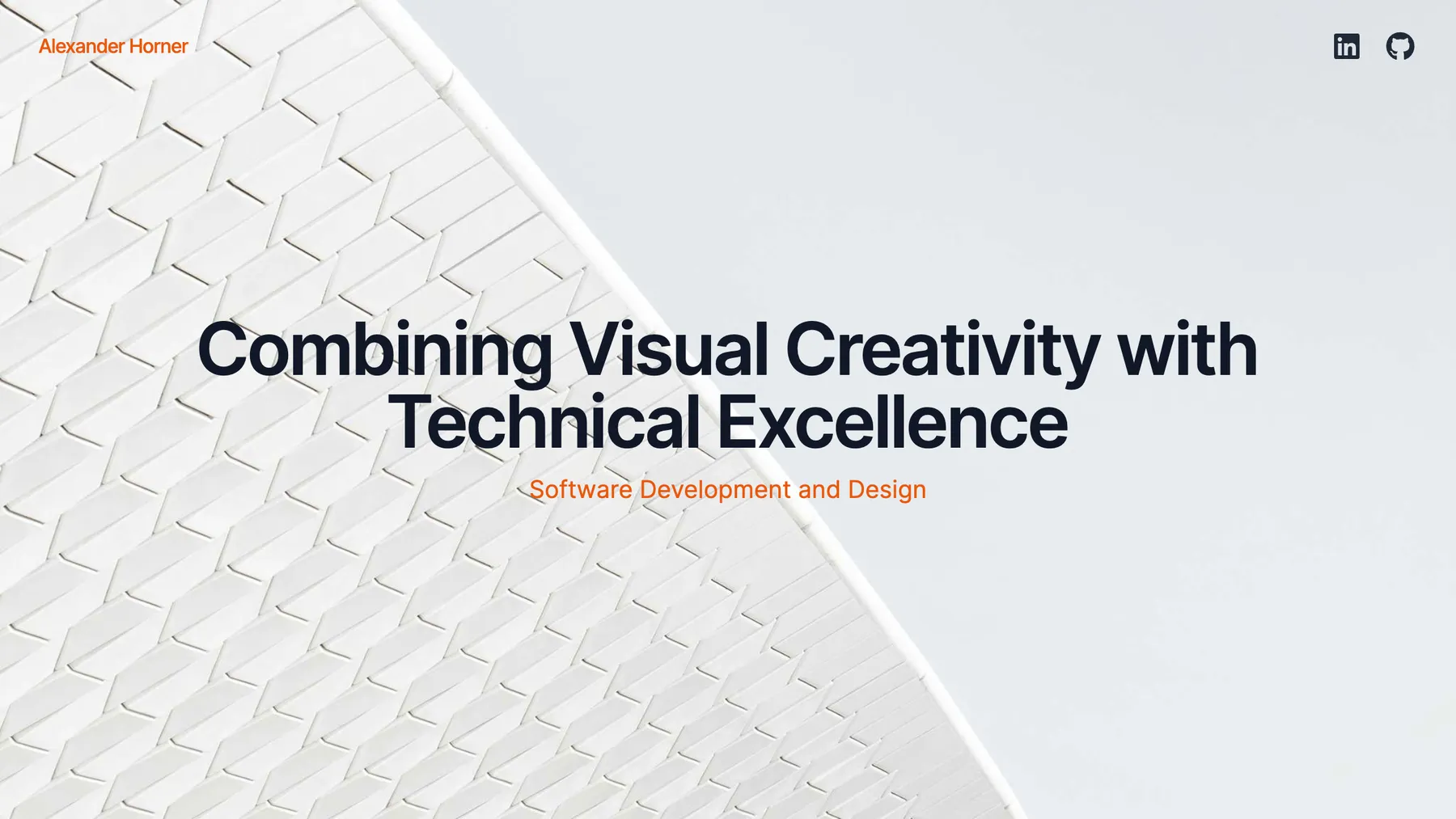 Screenshot of the 2024 portfolio homepage